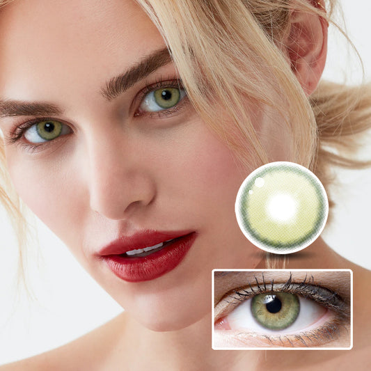 Empty Mountain Base Green colored contact lenses
