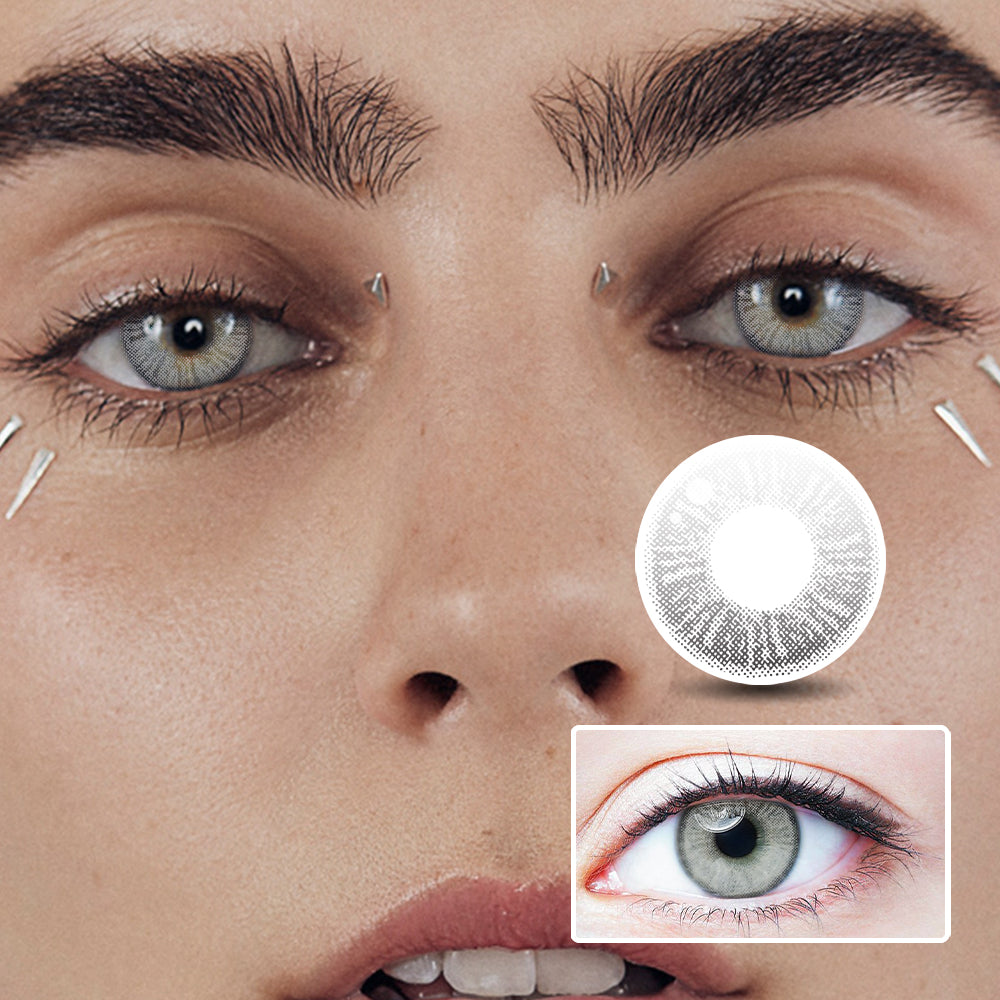 Lee Bible Grey colored contact lenses