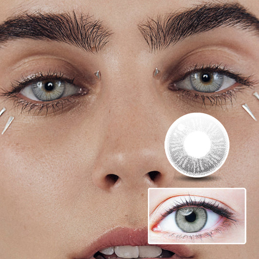 Lee Bible Grey colored contact lenses