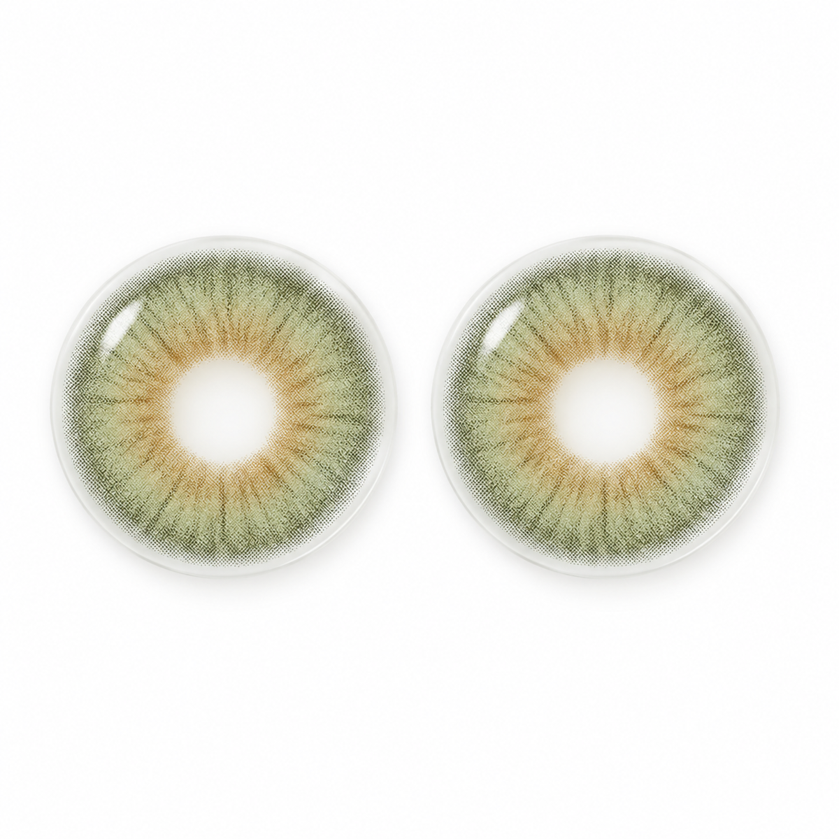 Lichen Pistachio Soft Veil colored contact lenses pair - lens design