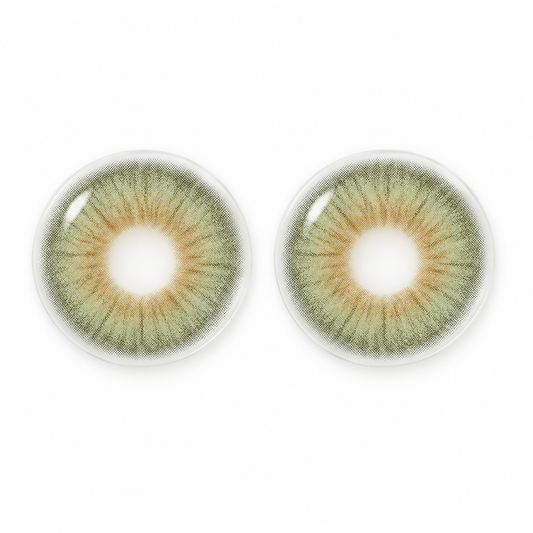 Lichen Pistachio Soft Veil colored contact lenses pair - lens design