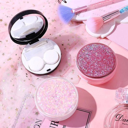 Quicksand contact lens case ins cute girl's contact lenses box colored contact lenses