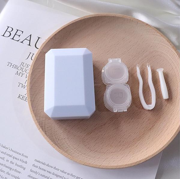 ins simple and compact contact lens case press clamshell snap contact lens box colored contact lenses