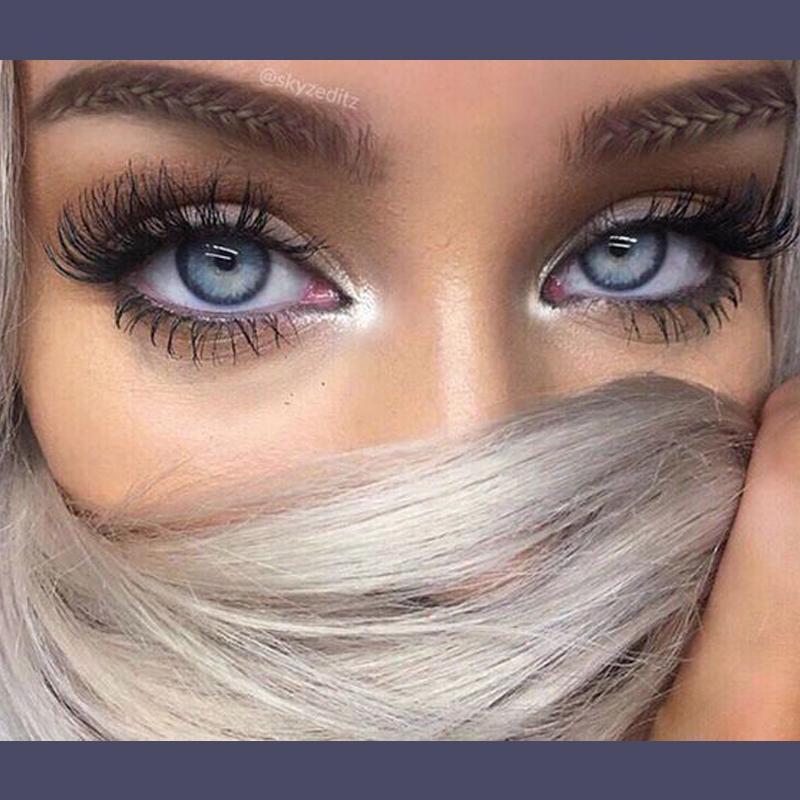 Natural ice crystal blue (12 months) colored contact lenses