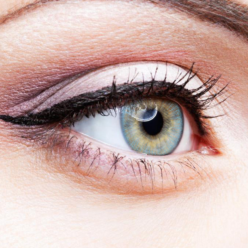 Small Pineapple Gray colored contact lenses