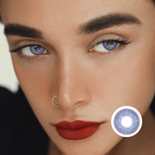 Diamond Ling Purple colored contact lenses by Moxielens