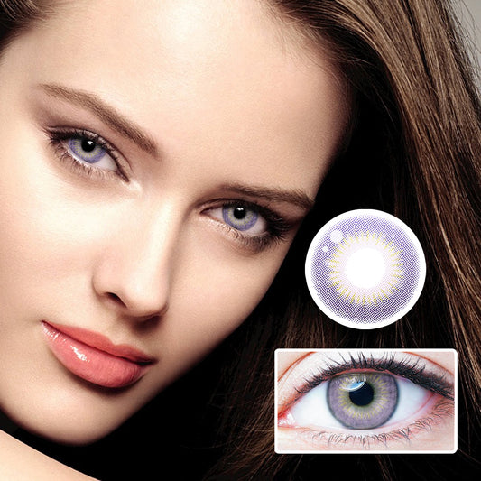 Moon Bunny Pink Purple colored contact lenses