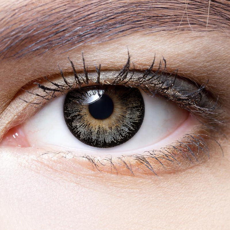 Ice black colored contact lenses