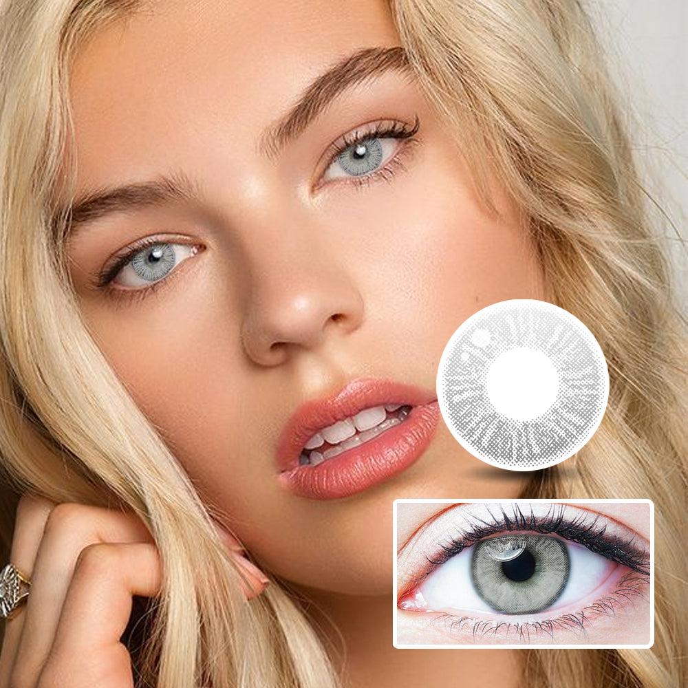 Peach Grey colored contact lenses