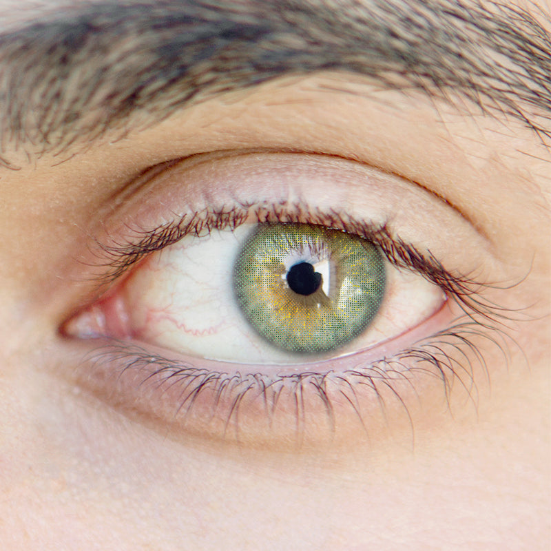 Men' Diamond Tear Green | Moxielens Botanical Haze Colored Contacts -- Botanical Haze colored contacts | Moxielens