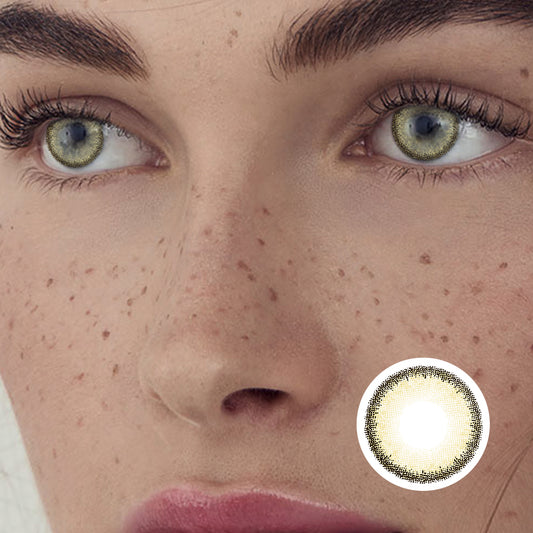 Lixing Ink Brown colored contact lenses
