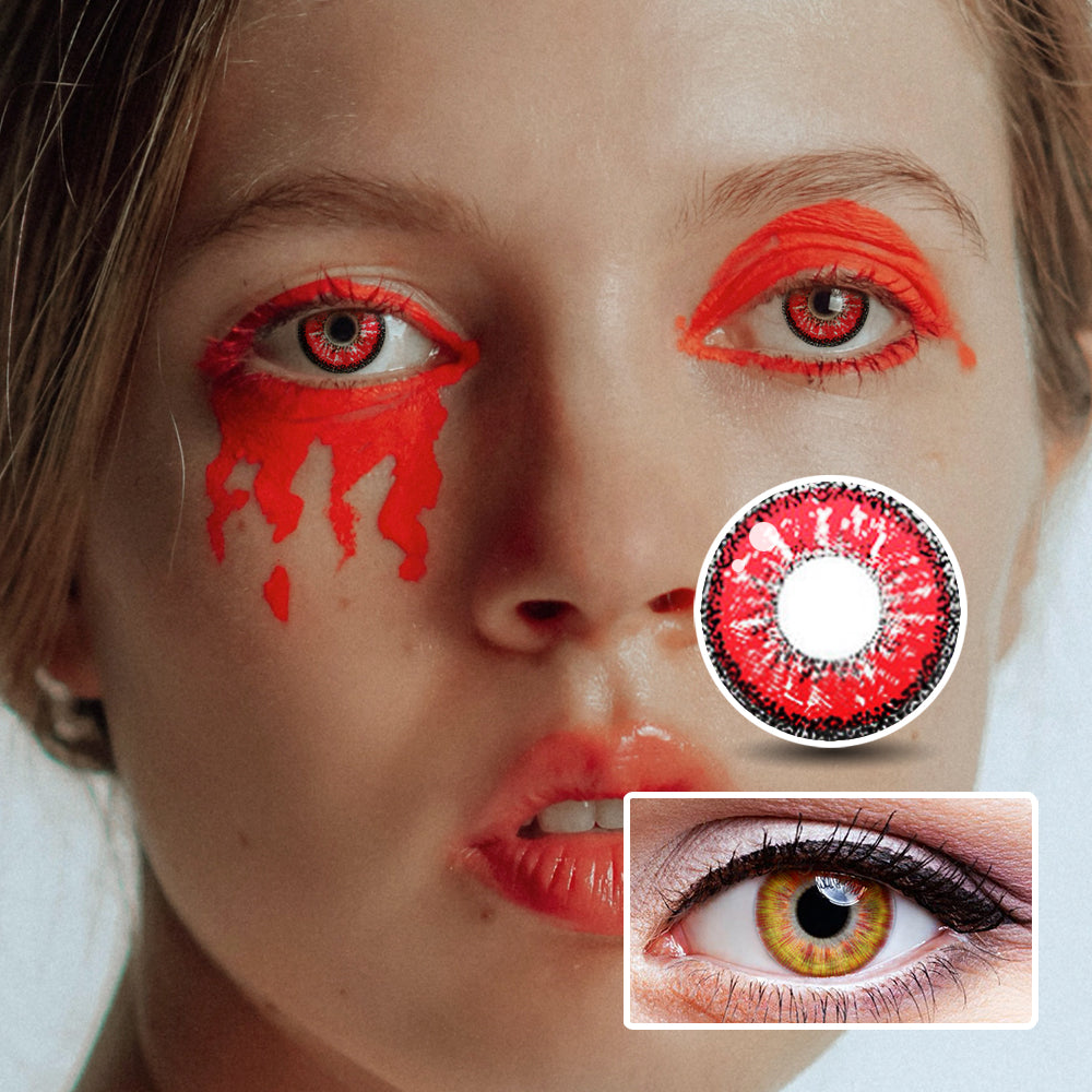 Snow Red | Moxielens Fantasy FX Colored Contacts -- Fantasy FX colored contacts | Moxielens