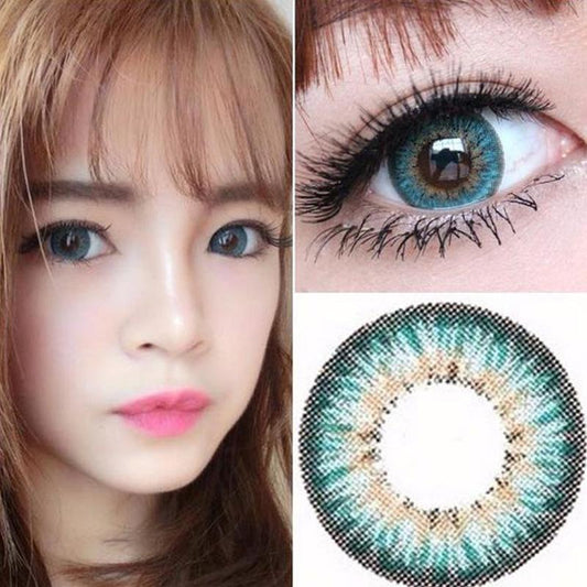 cosplay yellow-green (12 months) colored contact lenses