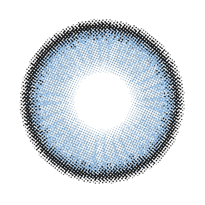 Blue Cheese colored contact lenses