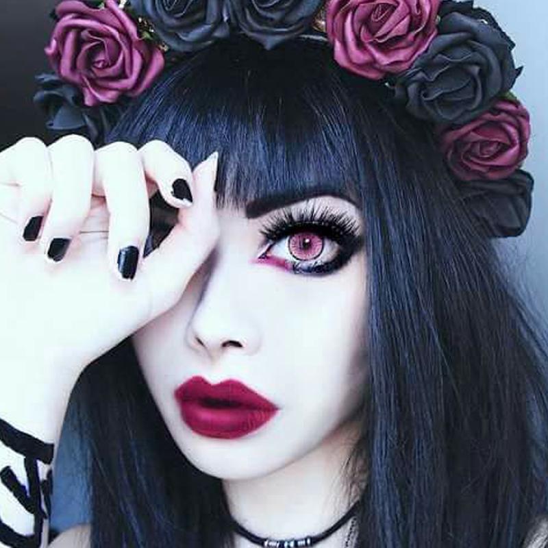 cosplay pink eyes (12 months) colored contact lenses