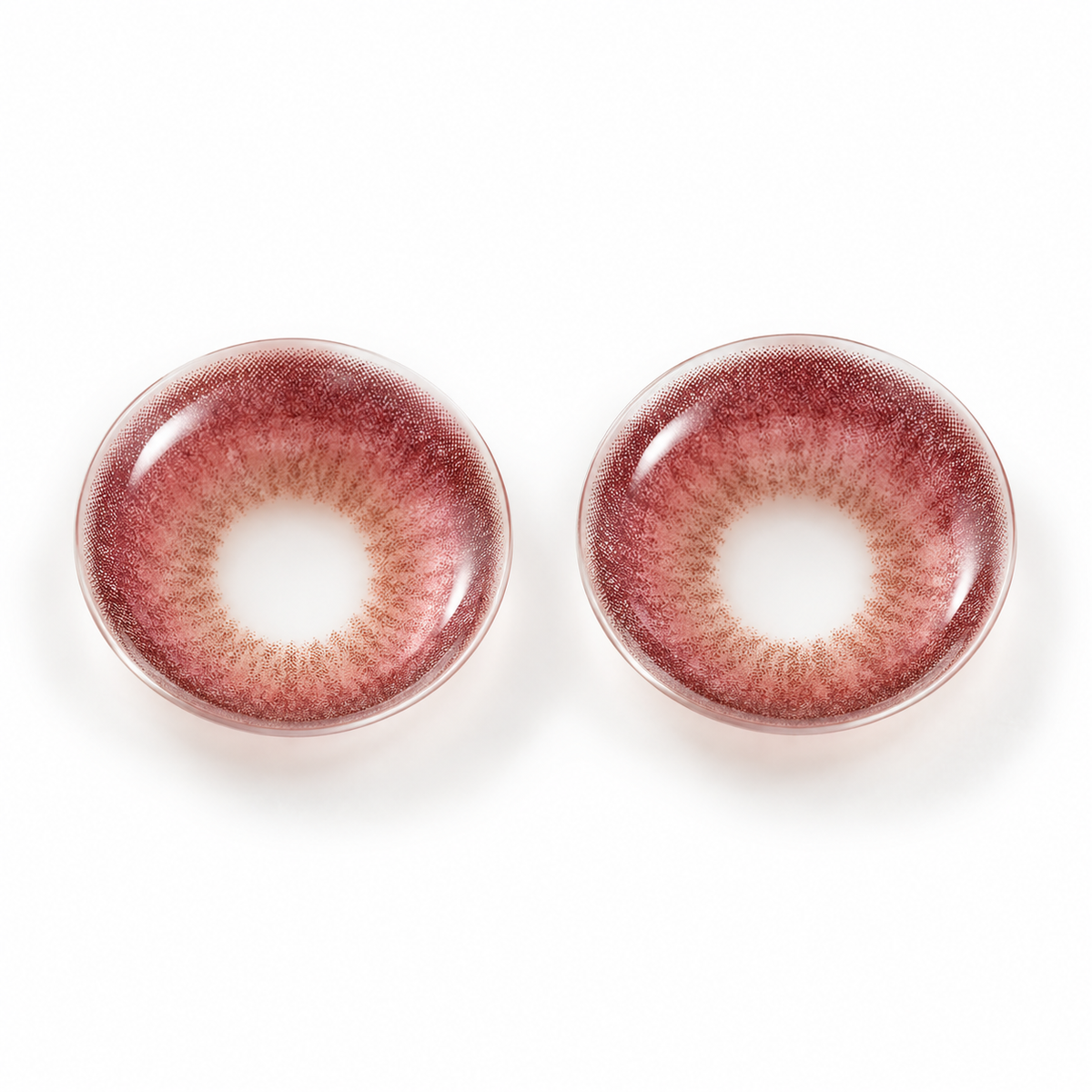 Garnet Cranberry Silk Fade colored contact lenses pair - lens design