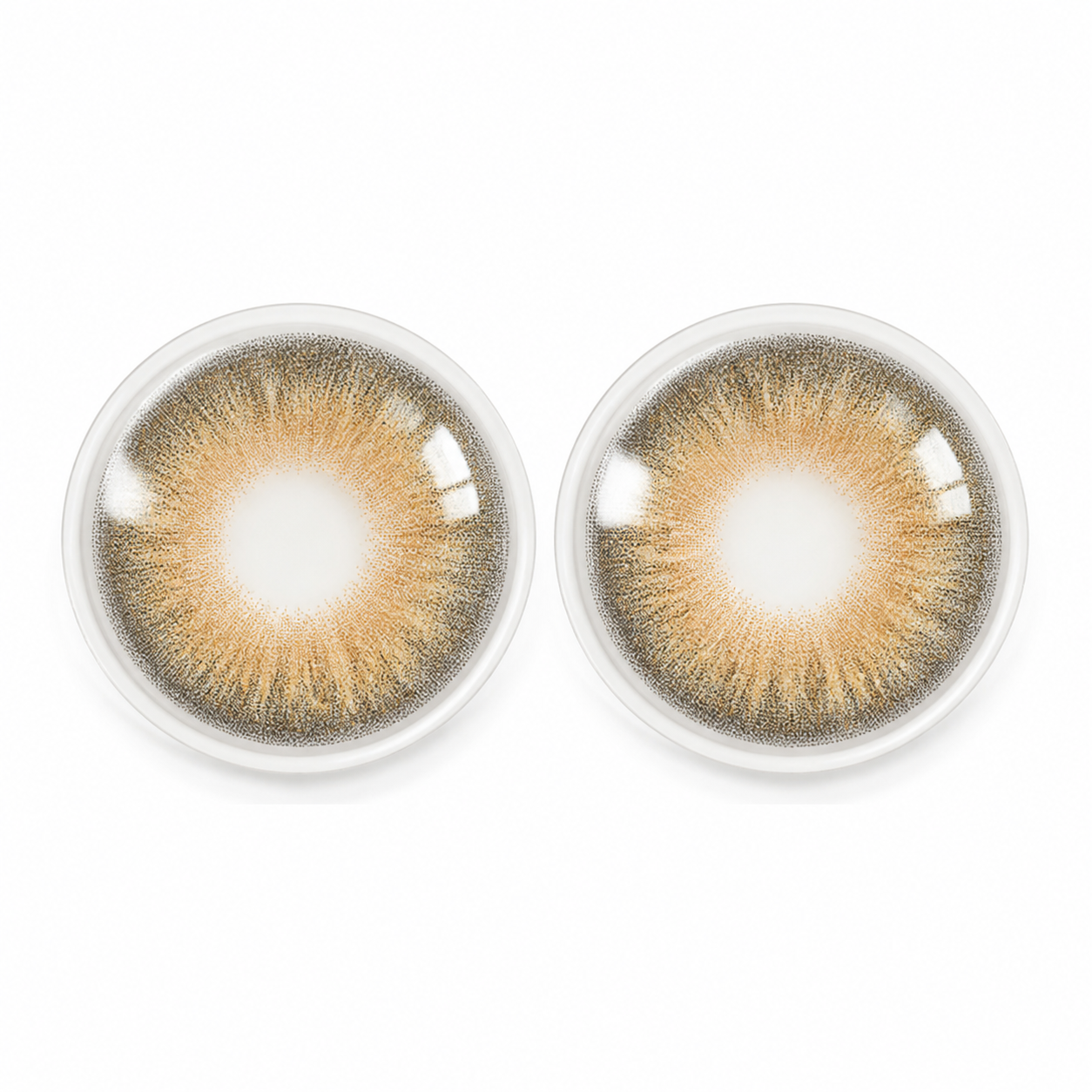 Pattaya Brown colored contact lenses pair - lens design