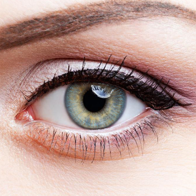 Small Pineapple Gray colored contact lenses