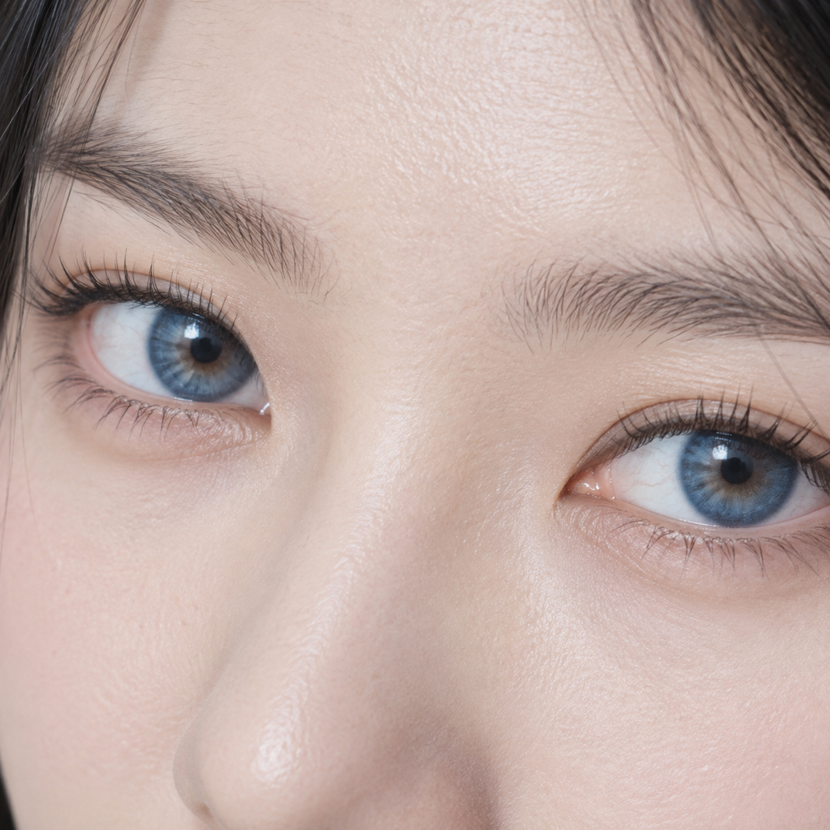 Cobalt Denim Feather Blue colored contacts - a current cobalt color story built with a conventional six-month three-tone supplier structure