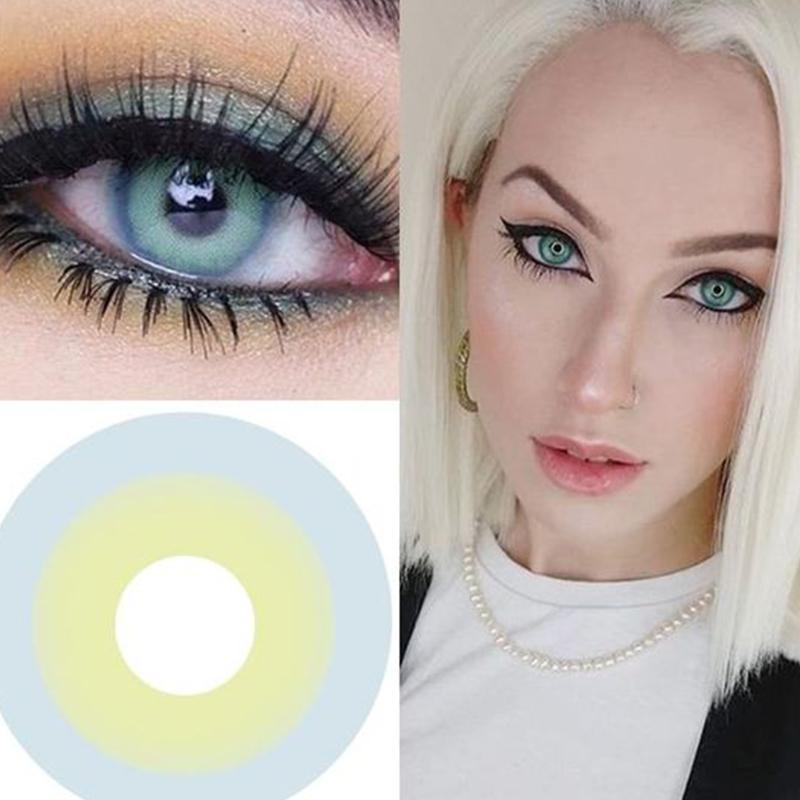 Shallow Blue (12 Month) colored contact lenses