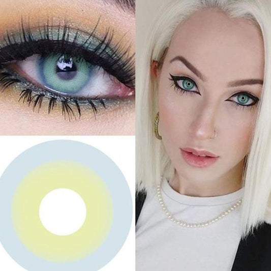 Shallow Blue (12 Month) colored contact lenses
