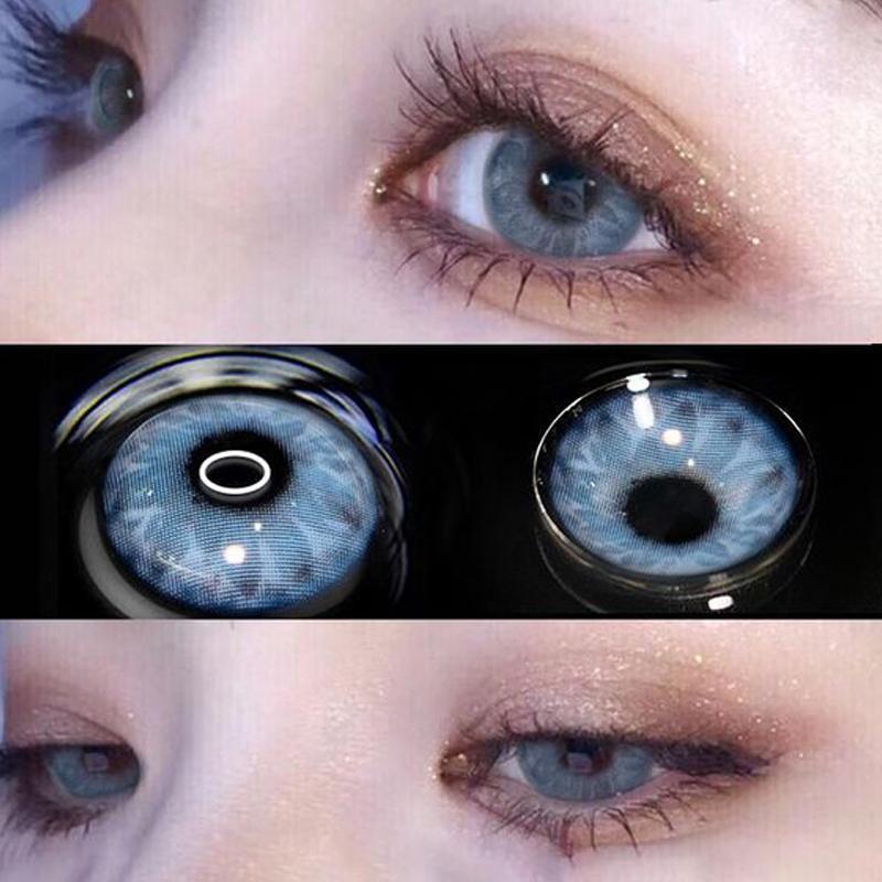 Natural blue petals (12 months) contact lens colored contact lenses
