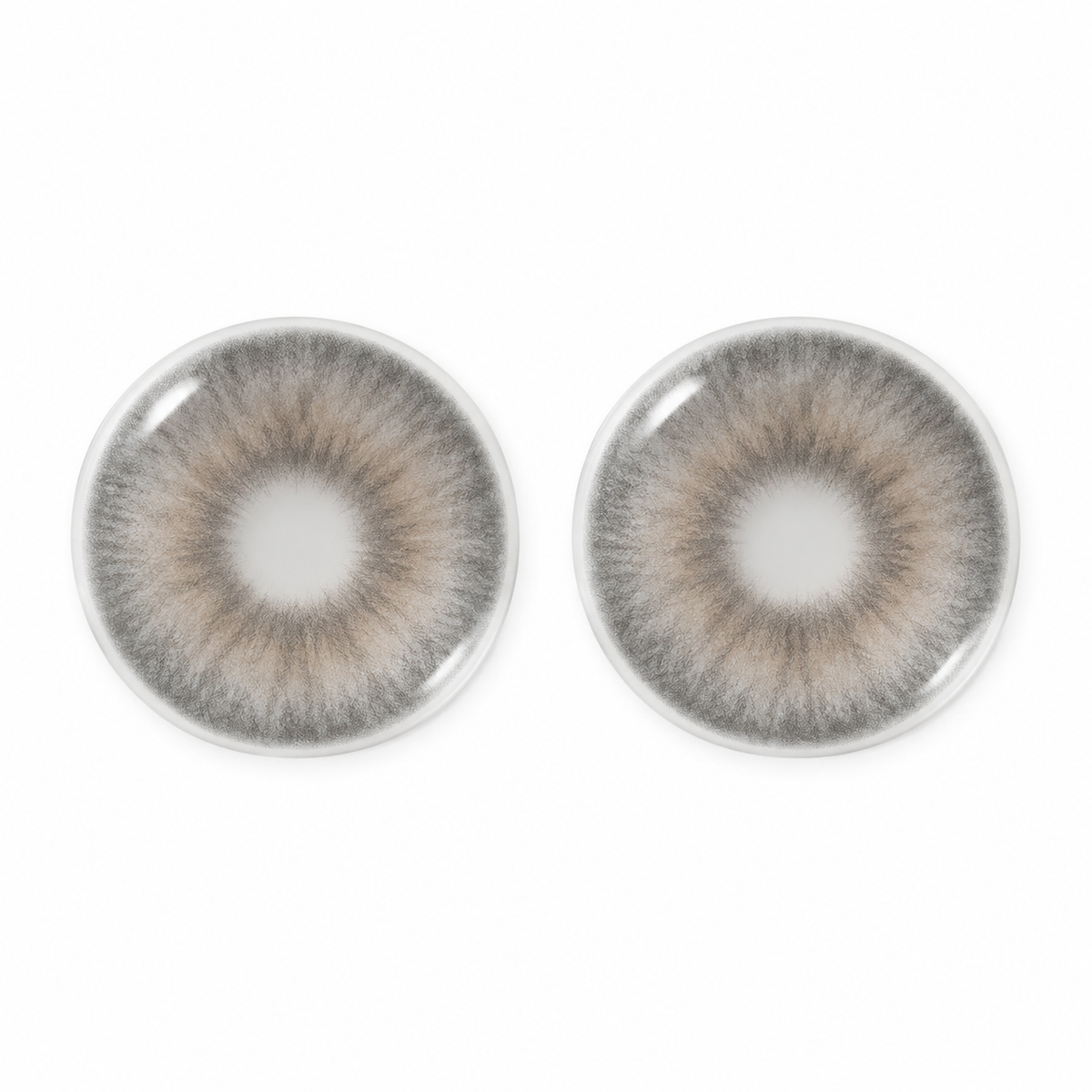 Pewter Mushroom Mineral Blend colored contact lenses pair - lens design