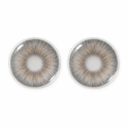 Pewter Mushroom Mineral Blend colored contact lenses pair - lens design