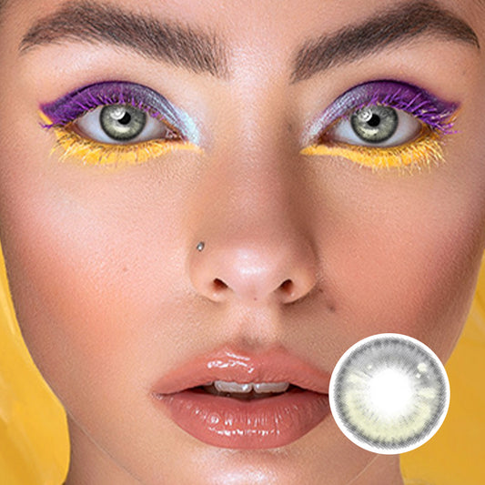 Girl With Tears In Brown | Moxielens Earth Glow Colored Contacts -- Earth Glow colored contacts | Moxielens