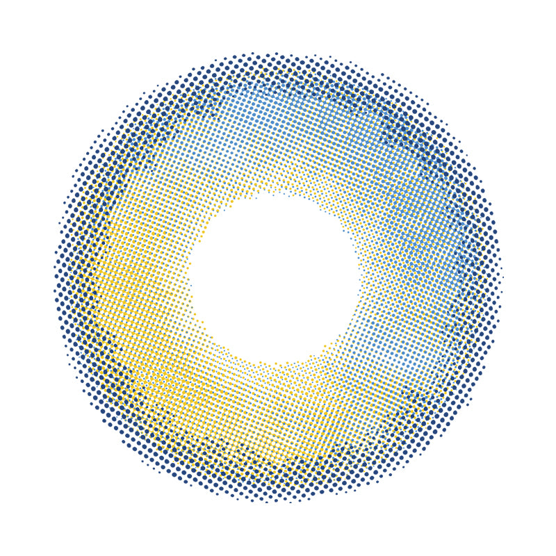 Little Earth Blue colored contact lenses