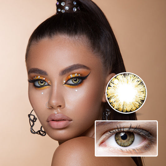 Ice Flower Brown colored contact lenses