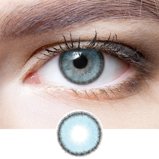 Mint Blue colored contact lenses