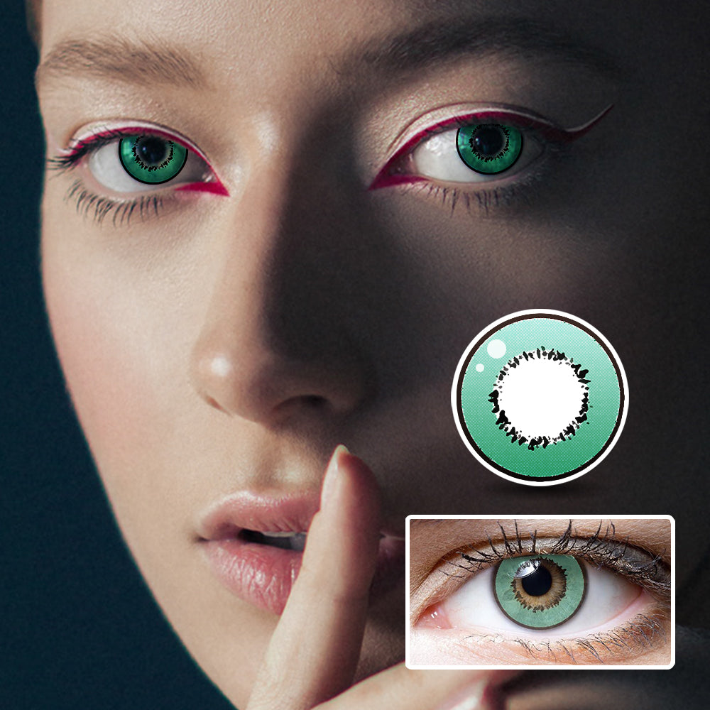 Harajuku Storm Green colored contact lenses