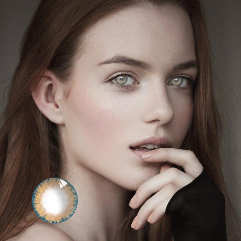 Natural blue-brown (12 months) colored contact lenses