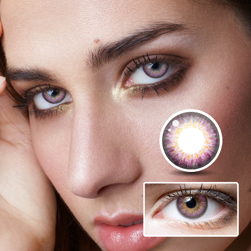 Puff Powder | Moxielens Rosy Bloom Colored Contacts -- Rosy Bloom colored contacts | Moxielens