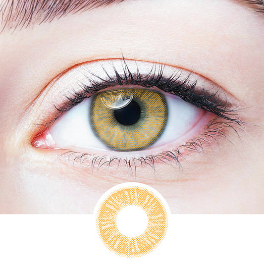 Peach Brown colored contact lenses