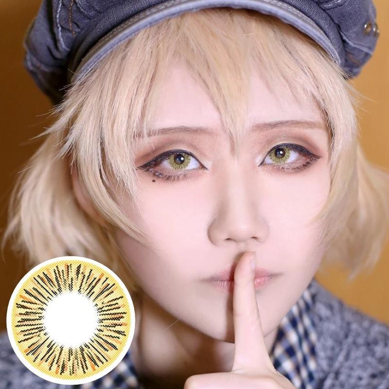 cosplay lemon yellow (12 months) colored contact lenses