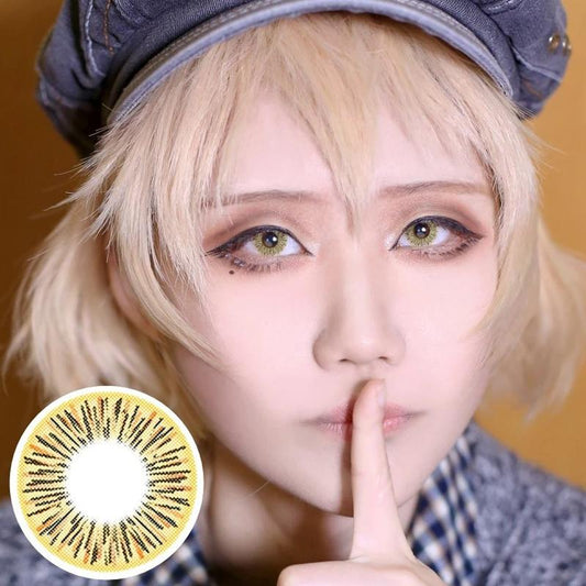 cosplay lemon yellow (12 months) colored contact lenses
