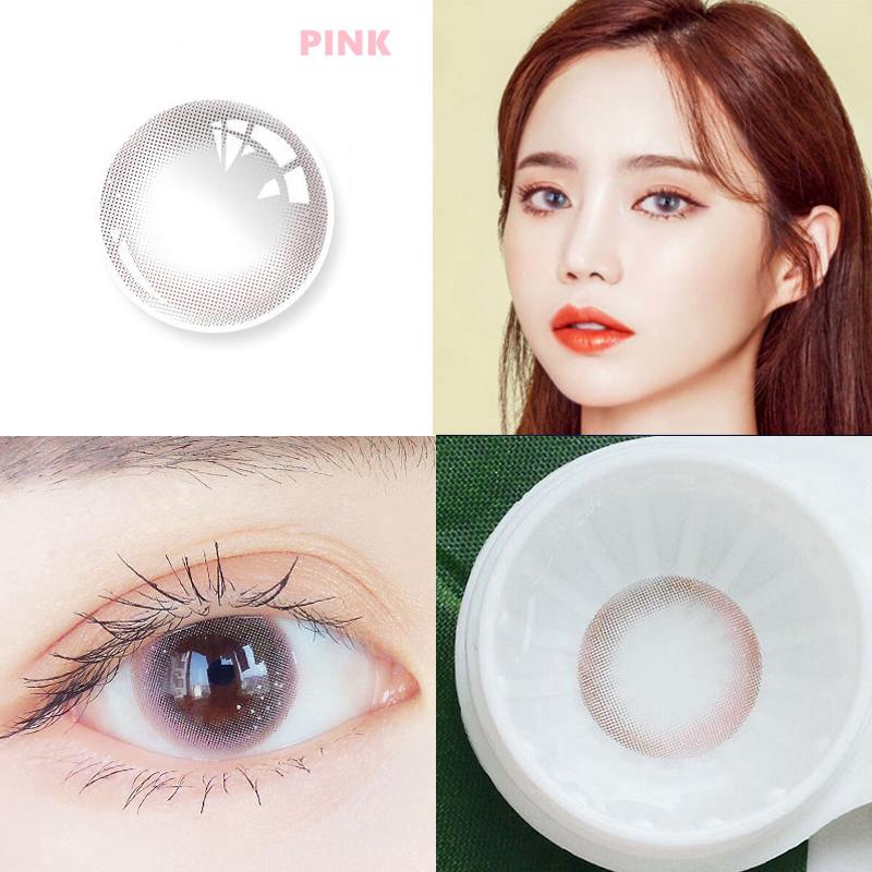 Pink (12 months) colored contact lenses