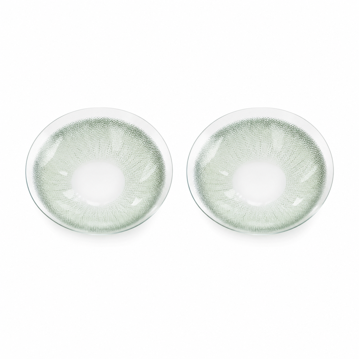 Mint Glass Halo Green colored contact lenses pair - lens design