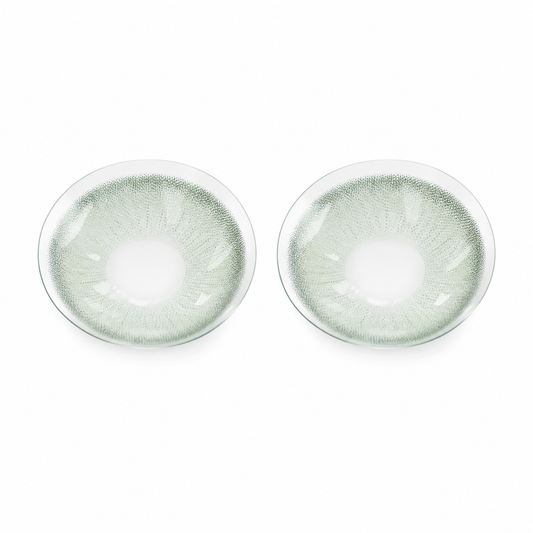 Mint Glass Halo Green colored contact lenses pair - lens design