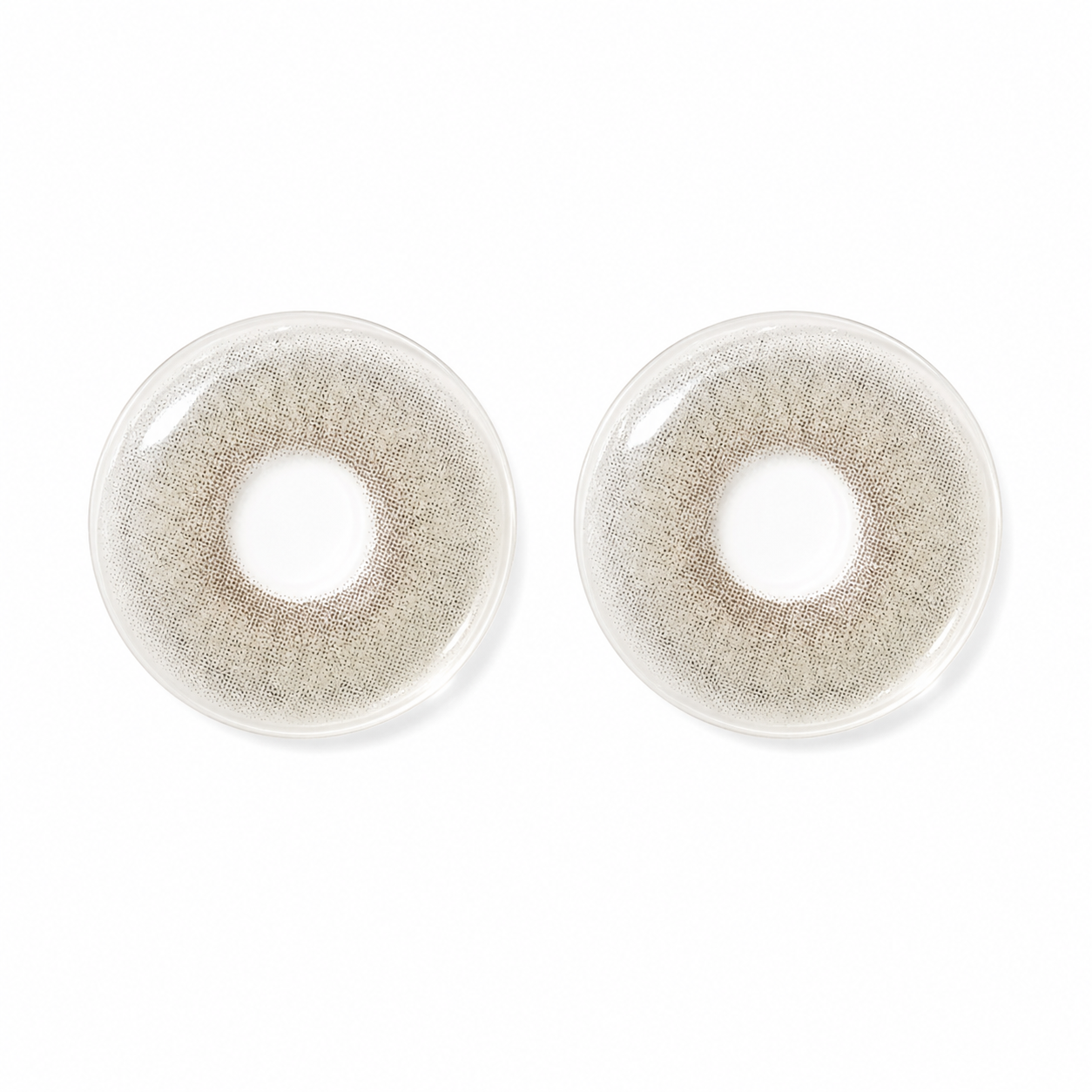 Khaki Veil Ash Beige colored contact lenses pair - lens design