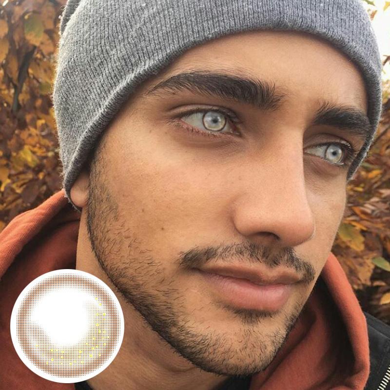 Men's gilt yellow (12 months) colored contact lenses
