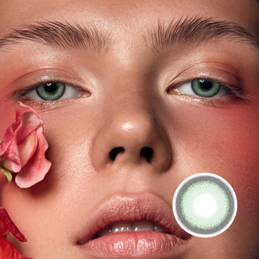 Fujino Green | Moxielens Botanical Haze Colored Contacts -- Botanical Haze colored contacts | Moxielens