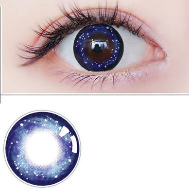 Natural starry sky purple (12 months) colored contact lenses