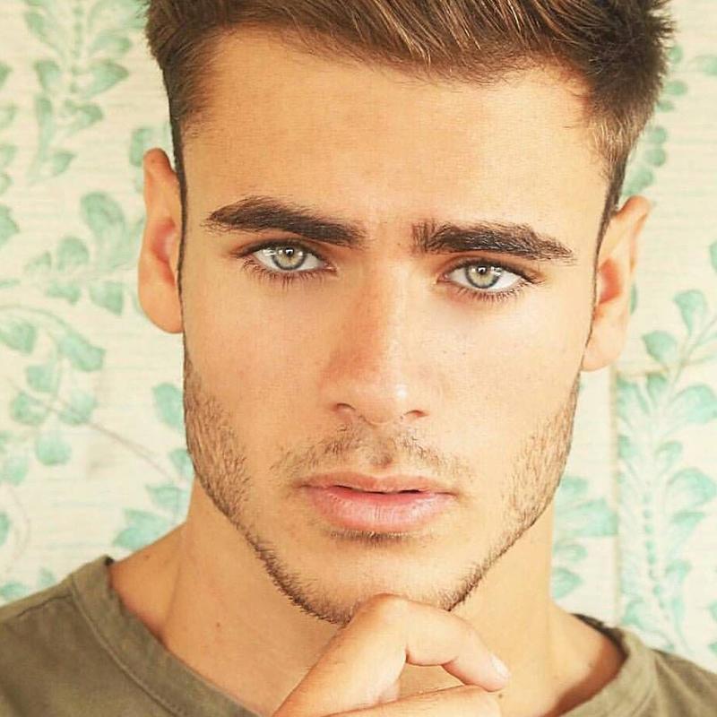 Men's black ring brown (12 months) colored contact lenses