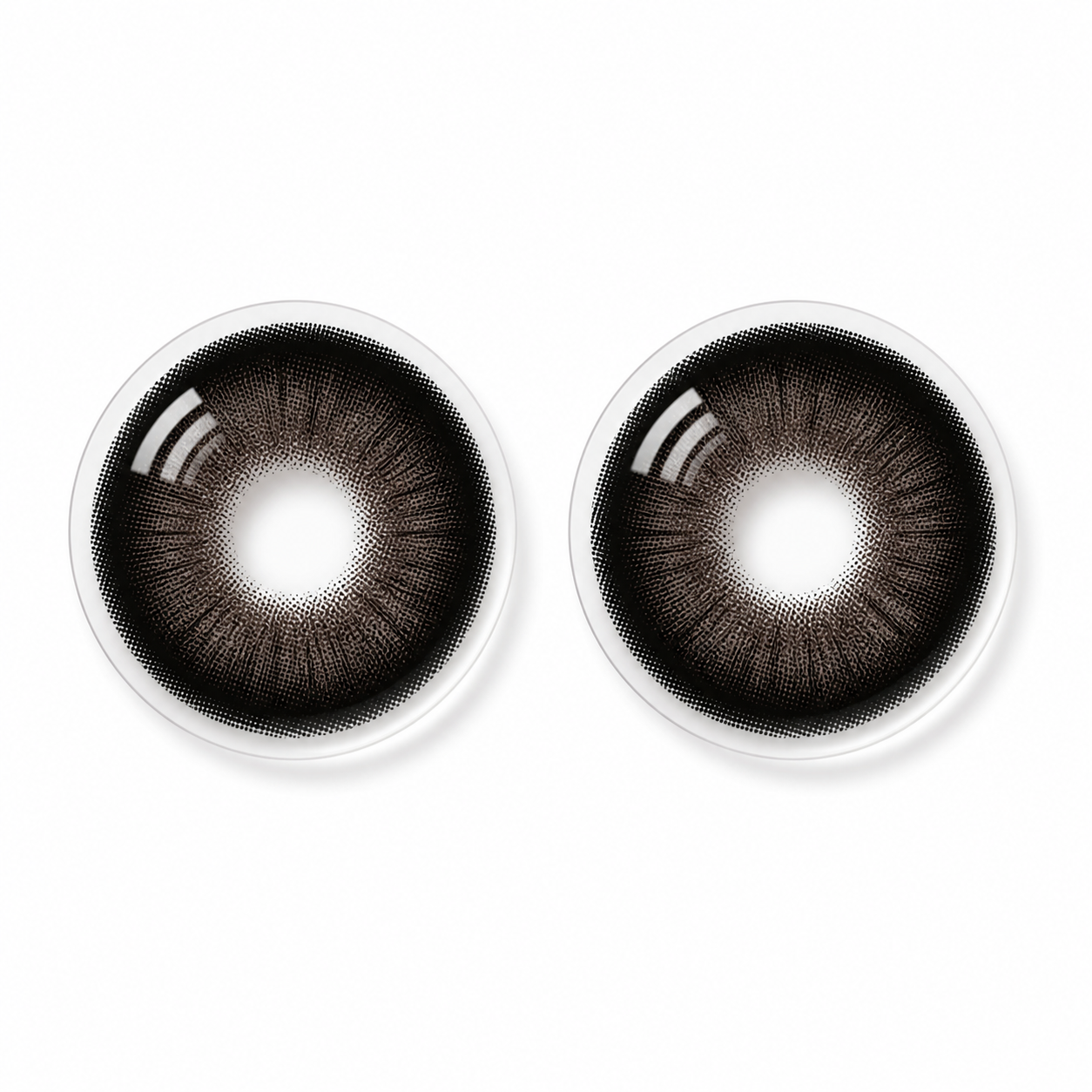 Velvet Doll Black colored contact lenses pair - lens design