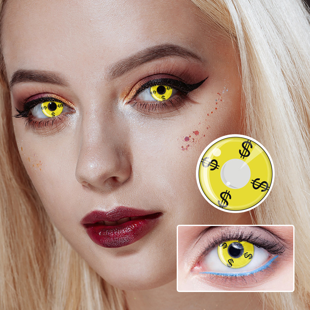 Yellow Dollar | Moxielens Fantasy FX Colored Contacts -- Fantasy FX colored contacts | Moxielens