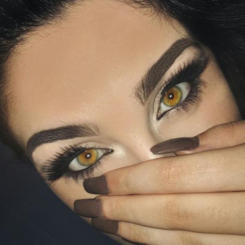 Deep yellow (12 months) colored contact lenses
