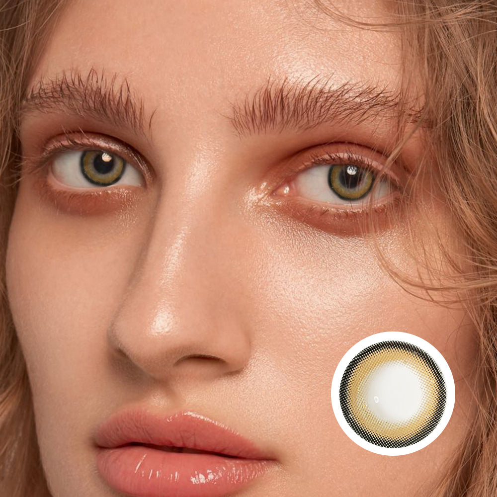 Gold Dust Scented Honey-Brown | Moxielens Earth Glow Colored Contacts -- Earth Glow colored contacts | Moxielens